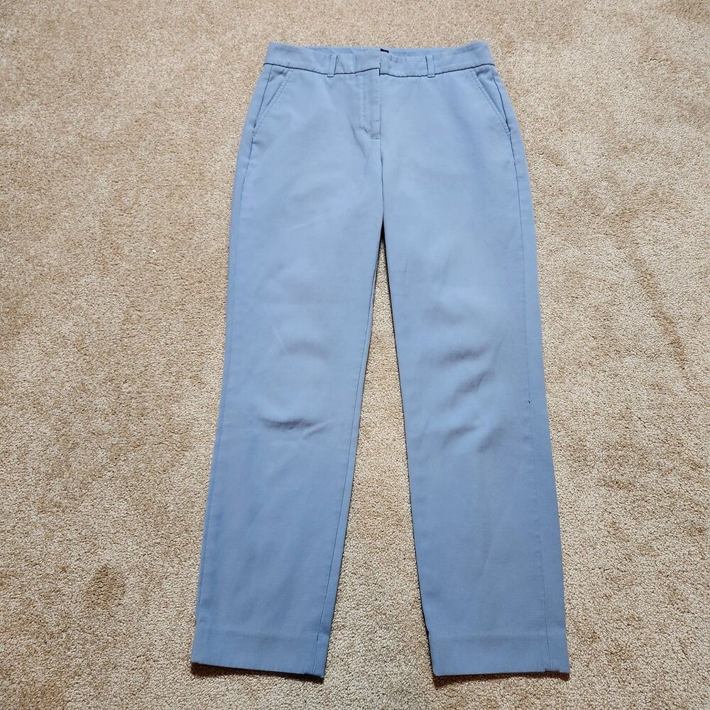WHBM Pants Women 6 Blue Mid Rise Classic Slim Ankle Comfort Stretch